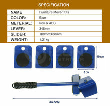 Load image into Gallery viewer, Furniture Lifter Heavy Roller Move Tool Set Moving Wheel Mover Sliders Kit