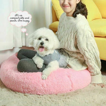 Load image into Gallery viewer, New Warm Comfy Calming Dog/Cat Bed Round Super Soft Plush Pet Bed Marshmallow