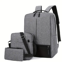 Load image into Gallery viewer, Oxford Men&#39;s Large Capacity Travel Backpack -3pc