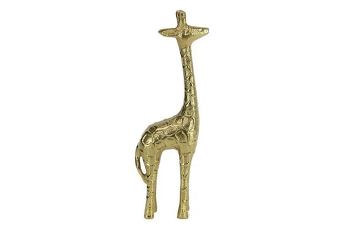 Gold Resin Giraffe Home Ornament Figurine Garden Statue Sculpture Décor - 26cm
