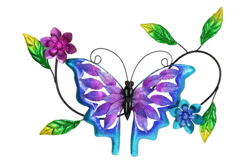 Large floral butterfly home decor