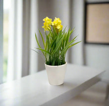 Load image into Gallery viewer, Elegant Artificial Flowering Plant in Plastic Pot – 23cm