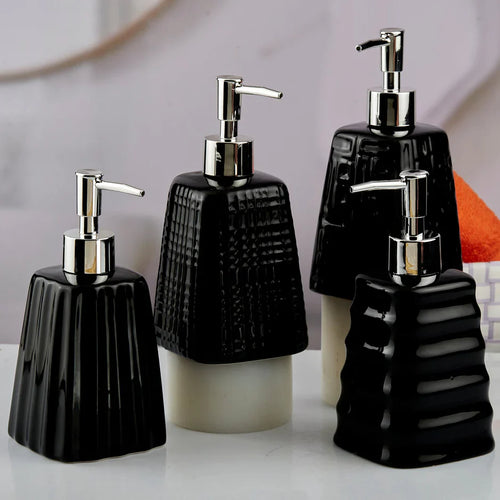 Black Ceramic Soap Dispenser 