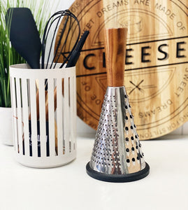 Make a statement in your kitchen with our Acacia and Stainless Steel Grater. A high quality Stainless Steel Grater that is both functional and beautiful with an Acacia wood handle. Non slip silicone base. 26cm. Shop online. | Bliss Gifts & Homewares | Unit 8, 259 Princes Hwy Ulladulla | South Coast NSW | Online Retail Gift & Homeware Shopping | 0427795959, 44541523 