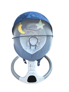 Electric Baby Swing - Touch Screen, 5 Speeds, Portable, Bluetooth, Lullabies, Timer, 5-Point Harness for Infants & Toddlers