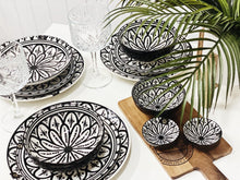 Load image into Gallery viewer, Our Small Casablanca Ebony Entree Plate is perfect for serving an entree, small meals, sandwich or a side dish. Our Casablanca small plate is 22cm in diameter, 2cm in height.| Bliss Gifts &amp; Homewares | Unit 8, 259 Princes Hwy Ulladulla | South Coast NSW | Online Retail Gift &amp; Homeware Shopping | 0427795959, 44541523