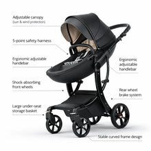 Load image into Gallery viewer, Hot Mom Australia 3-in-1 Luxury Egg Stroller Pram &amp; Bassinet – Premium Edition