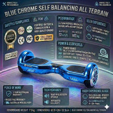 Load image into Gallery viewer, Blue Chrome Self Balancing All Terrain