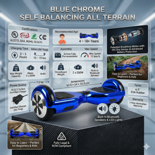Load image into Gallery viewer, Blue Chrome Self Balancing All Terrain