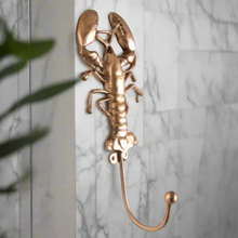 Load image into Gallery viewer, Lobster Brass Wall Hook