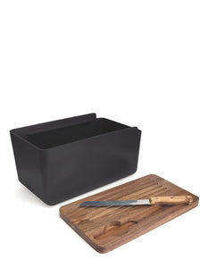 Salt&Pepper's HUDSON Bread Bin with Wooden Cutting Board is the result of a beautiful combination of acacia wood and a sleek black stainless steel base - Includes bread bin, chopping board and bread knife | Shop online or in-store | AfterPay available | Australia wide Shipping | Unit 8, 259 Princes Hwy Ulladulla | South Coast NSW | 0427795959, 44541523