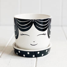 Load image into Gallery viewer, Our quirky black and white Hipster Face pots are full of personality and style. Perfect for having fun while displaying your favourite plants, they look great on a window sill or on a shelf. Four fun styles to choose from. Shop online. AfterPay available. Australia wide Shipping | Bliss Gifts &amp; Homewares - Unit 8, 259 Princes Hwy Ulladulla - 0427795959, 44541523 