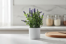 Load image into Gallery viewer, Artificial Lavender Plant in White Pot