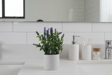 Load image into Gallery viewer, Artificial Lavender Plant in White Pot