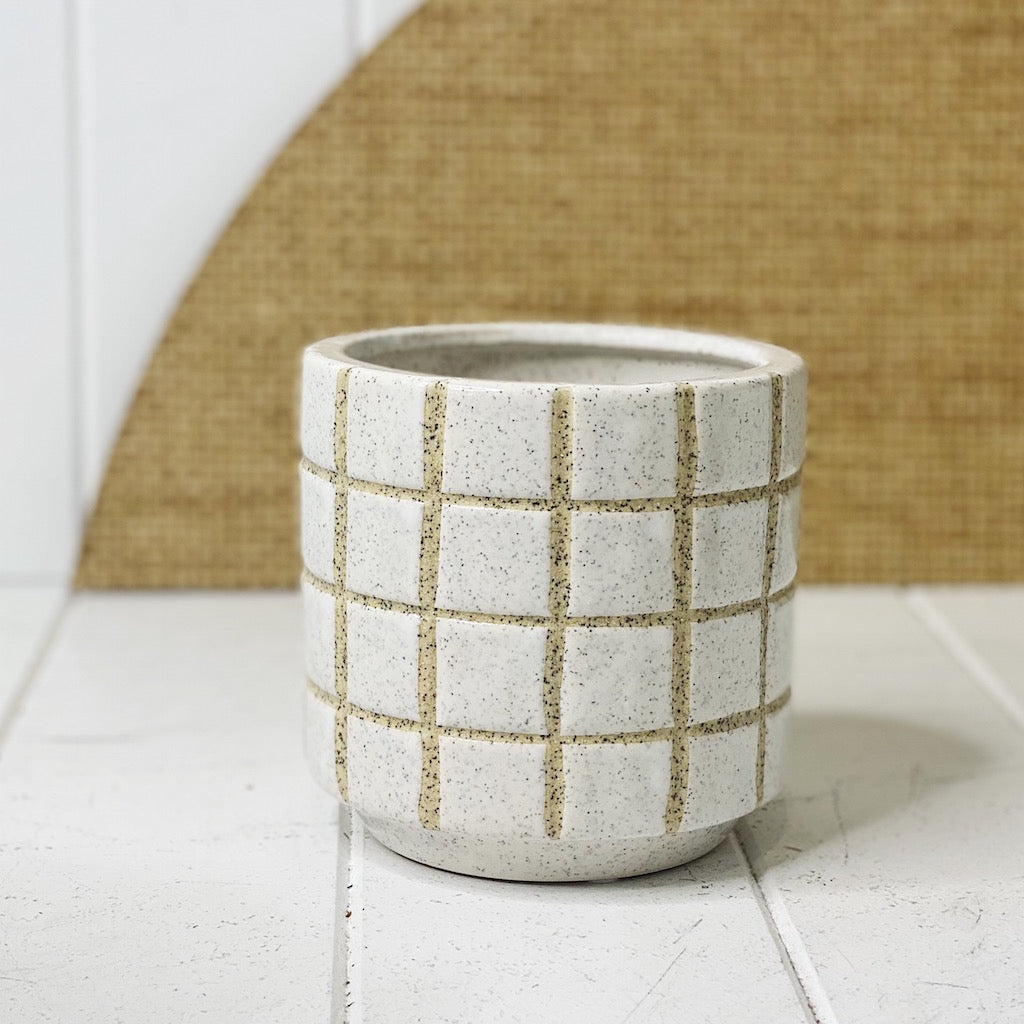 Give your vibrant and colourful potted plants and flowers and incredibly stylish home in our Ivory Pots. Our Ivory pots come in two different styles, stripe and square.| Bliss Gifts & Homewares | Unit 8, 259 Princes Hwy Ulladulla | South Coast NSW | Online Retail Gift & Homeware Shopping | 0427795959, 44541523