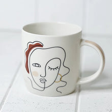 Load image into Gallery viewer, Melody Abstract Face Mugs - 350ml