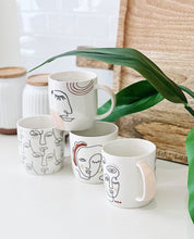 Load image into Gallery viewer, Melody Abstract Face Mugs - 350ml