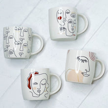 Load image into Gallery viewer, Melody Abstract Face Mugs - 350ml