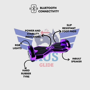 Australia Hoverboard 8" Wheel Lamborghini Style Hoverboard Scooter - Purple Colour