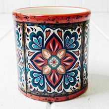 Load image into Gallery viewer, Our gorgeous Moroccan Round Pots - Small create a unique style with bold shapes and bright shades of blues, reds and browns.Measures: 7.5 x 7.5cm. Ceramic.| Bliss Gifts &amp; Homewares | Unit 8, 259 Princes Hwy Ulladulla | South Coast NSW | Online Retail Gift &amp; Homeware Shopping | 0427795959, 44541523