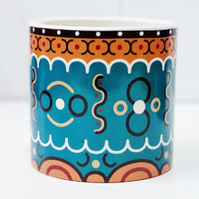 Load image into Gallery viewer, Our gorgeous Medium Nyla Pots create a unique style with bold shapes and bright shades of blues, reds and browns - Drainage hole and plug perfect for indoor and outdoor use - Available in 6 styles Measures: 10x10x10cm - Ceramic | Bliss Gifts &amp; Homewares | Unit 8, 259 Princes Hwy Ulladulla | South Coast NSW | Online Retail Gift &amp; Homeware Shopping | 0427795959, 44541523