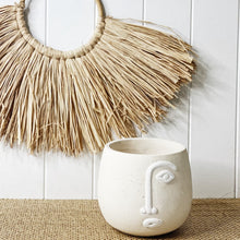 Load image into Gallery viewer, How quirky are our new Pablo Pots in White. The minimal concrete face planters with white detailing come with a drainage hole and plug for you convenience. Measures: 17x15cm. Material: Cement.| Bliss Gifts &amp; Homewares | Unit 8, 259 Princes Hwy Ulladulla | South Coast NSW | Online Retail Gift &amp; Homeware Shopping | 0427795959, 44541523
