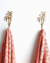 Load image into Gallery viewer, Our Islander Palm Tree Wall Hook has two brass swaying palm trees and a single hook. This little beauty is great to hang your keys, hat or towels. Our Islander Palm Tree Wall Hook comes with screws ready to hang. Add a touch of the tropics to your decor.| Bliss Gifts &amp; Homewares | Unit 8, 259 Princes Hwy Ulladulla | South Coast NSW | Online Retail Gift &amp; Homeware Shopping | 0427795959, 44541523