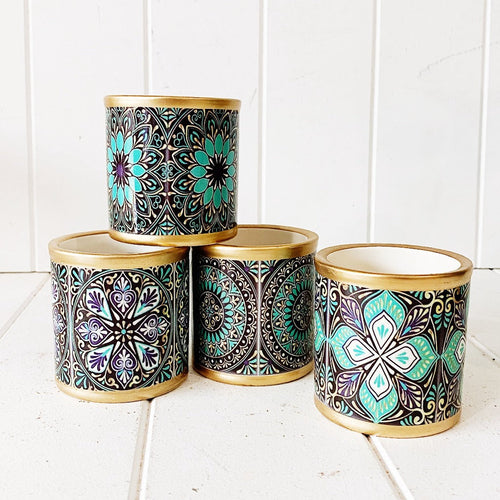 Create an exotic feel with our beautiful Persian Round Pot - Small. With gorgeous blue designs it is sure to add some exotic charm to any space. The colour will enhance your favourite plant or succulent. Perfect for indoor and outdoor use. Available in 4 designs.| Bliss Gifts & Homewares | Unit 8, 259 Princes Hwy Ulladulla | South Coast NSW | Online Retail Gift & Homeware Shopping | 0427795959, 44541523