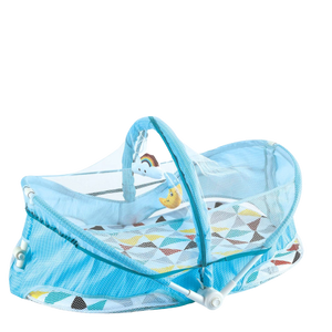 Portable Folding Baby Bed - Blue