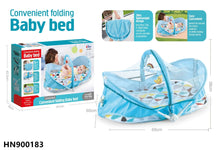 Load image into Gallery viewer, Portable Folding Baby Bed - Blue