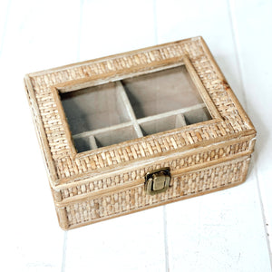 Rattan Weave Jewellery Box - Small