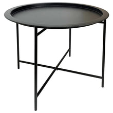 Load image into Gallery viewer, Round Lipped Cross-Frame Side Table