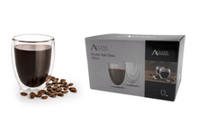 Load image into Gallery viewer, Premium Glass Coffee Mug Set of 2 – Double Wall Insulation, 3 Sizes(80ml, 250ml, 350ml)
