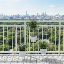 Load image into Gallery viewer, Three Tier White Planter Stand with Pots