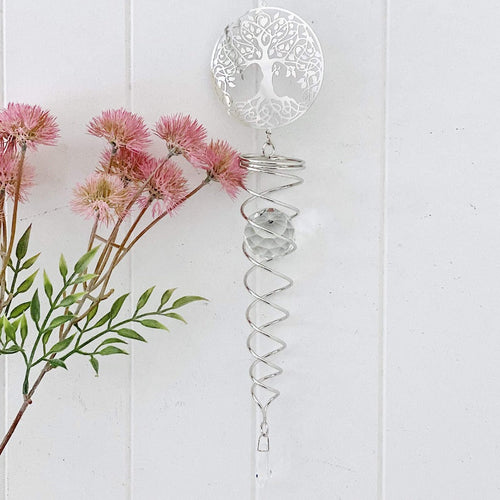 Our Tree Of Life Vortex Spiral Spinner is so delicately impressive and would fit into any home style, inside or outside. It creates the vortex illusion by spinning with an intricately detailed Tree of Life symbol hanging above. 37cm.| Bliss Gifts & Homewares | Unit 8, 259 Princes Hwy Ulladulla | South Coast NSW | Online Retail Gift & Homeware Shopping | 0427795959, 44541523