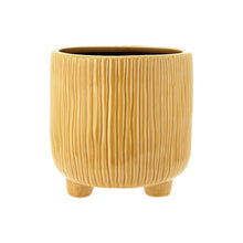 Load image into Gallery viewer, Display your favourite floral accents with our beautiful Winnie Ceramic Pot with Feet. The bright mustard tone will suit any decor, while the ribbed pattern adds texture to any space. 16.5 x 17cm.| Bliss Gifts &amp; Homewares | Unit 8, 259 Princes Hwy Ulladulla | South Coast NSW | Online Retail Gift &amp; Homeware Shopping | 0427795959, 44541523