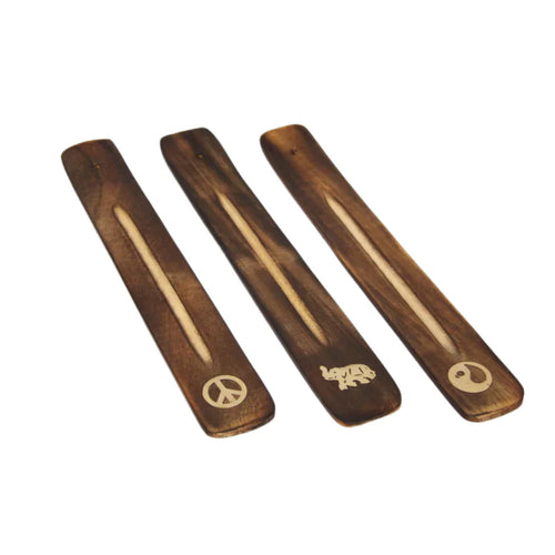 A 26cm wooden incense ash catcher with a natural wood grain and a smooth finish.

