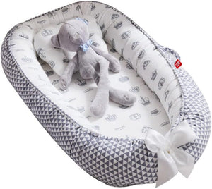 Baby Nest for Newborn and Babies,Double Sided,Baby Bassinet for Bed/Lounger/Nest/Pod/Cot Bed/Sleeping, Breathable,100% Cotton Hypoallergenic,with Pillow,Portable