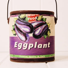 Load image into Gallery viewer, These funky ceramic Retro Garden Vegetable Print Planters are the perfect rustic pot to put on display in your home or plant your favourite herb or plant inside | 8 styles available | Ceramic rustic tin can look | 11.5 x 12cm | Drainage hole and plug | Shop online or in-store | AfterPay available | Australia wide Shipping | Unit 8, 259 Princes Hwy Ulladulla | South Coast NSW | 0427795959, 44541523