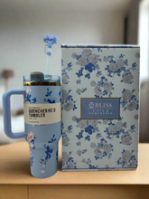 Load image into Gallery viewer, Blue floral tumbler 