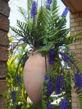 Load image into Gallery viewer, HANGING LAVENDER PLANT IN POT- ARTIFICIAL FAUX PLANT FLOWER