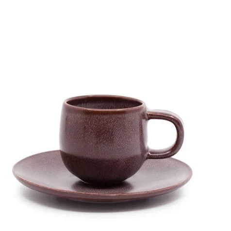 Designer Wine Red Espresso Set for Coffee Lovers