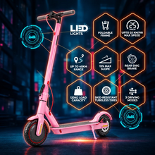Load image into Gallery viewer, ESA Pro Electric Scooter 700W Power| 36V 7.5Ah - Pink color, For Adult