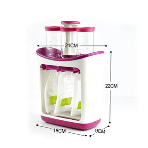 Infant Baby Feeding Food Squeeze Station Toddler Fruit Maker Dispenser Storage - Cuteably Australia