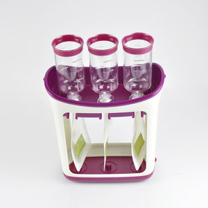 Infant Baby Feeding Food Squeeze Station Toddler Fruit Maker Dispenser Storage - Cuteably Australia