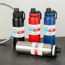 Load image into Gallery viewer, Double Vacuum Stainless Steel Bottle with Straw Lid -800ml