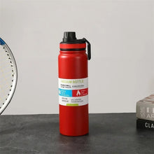 Load image into Gallery viewer, Double Vacuum Stainless Steel Bottle with Straw Lid -800ml