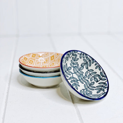 Moroccan Style Condiment Dish Medium – perfect for dips, sauces and condiments - Moroccan Style Dinnerware - Mix & Match - 9cmW x 2cmH - wide range of colours and patterns - Commercial Grade quality - Patterns Picked at random | Bliss Gifts & Homewares - Unit 8, 259 Princes Hwy Ulladulla - Shop Online - 0427795959, 44541523 - Australia wide shipping – AfterPay Available 