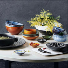 Load image into Gallery viewer, This black OSAKA bowl by Salt&amp;Pepper is 20x6cm in size, these double-handled serving bowls bring the earth, sea and sky to your hosting style, exuding a timeless, textural look for everyday dining or special occasions.| Bliss Gifts &amp; Homewares | Unit 8, 259 Princes Hwy Ulladulla | South Coast NSW | Online Retail Gift &amp; Homeware Shopping | 0427795959, 44541523