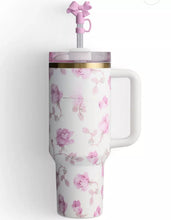 Load image into Gallery viewer, Stylish floral Love Shack tumbler vintage inspired